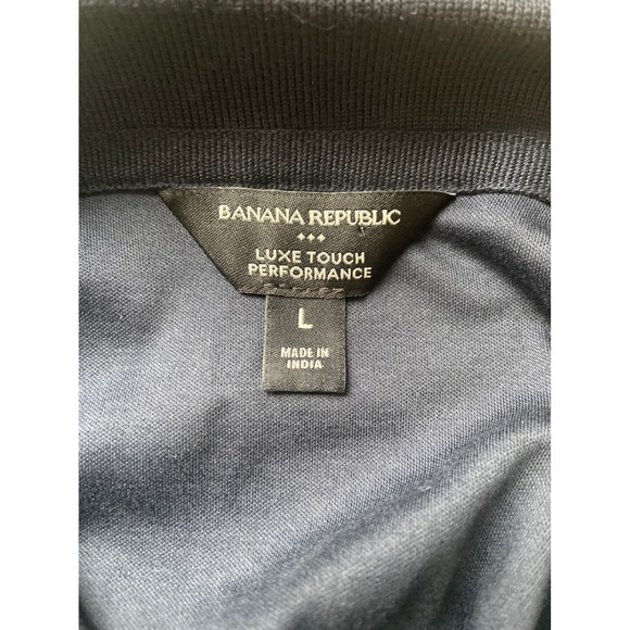 Banana Republic Luxe Touch Performance Polo Shirt Navy Mens Large 710638-03 - Picture 4 of 6